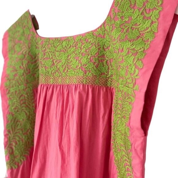 J. Marie Pink Floral Embroidered Sleeveless Tunic Blouse Women's Small casual - Picture 2 of 16